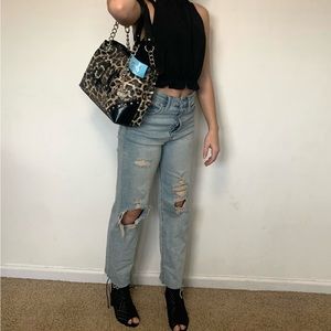 Kathy Van Zeeland leopard bag